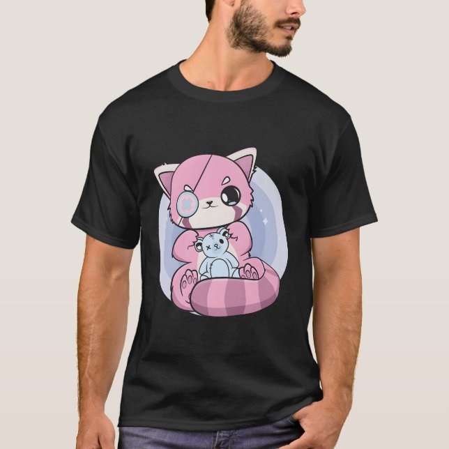 Camiseta Yami Kawaii Red Panda Bear Fairy Kei Harajuku Nugo (Anverso)
