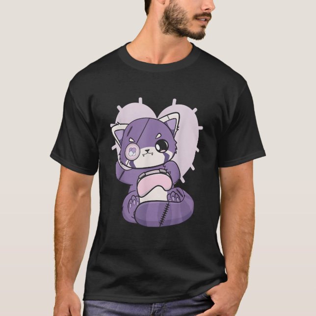 Camiseta Yami Kawaii Red Panda Gamer Hera Otaku Anime Nugot (Anverso)