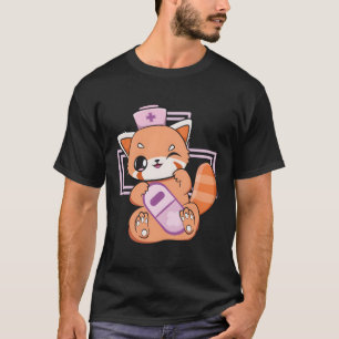 Camiseta Yami Kawaii Red Panda Pastel Gótico Otaku Anime
