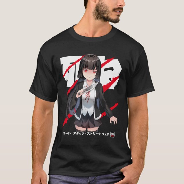 Camiseta Yandere Kawaii Anime Japonés (Anverso)