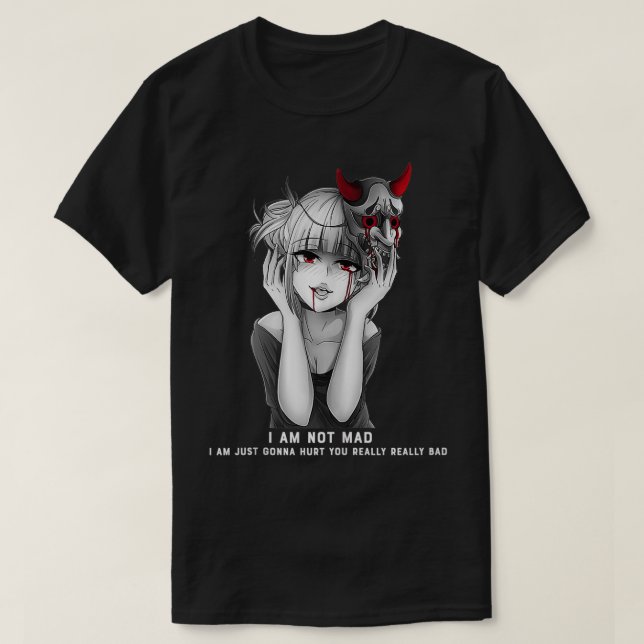 Camiseta Yandere Oni Mask Manga Style (Diseño del anverso)
