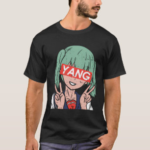 Camiseta Yang Anime Chica Vaporwave Andrew Para Presidente 