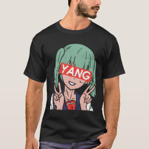 Camiseta Yang Anime Chica Vaporwave Andrew Para Presidente