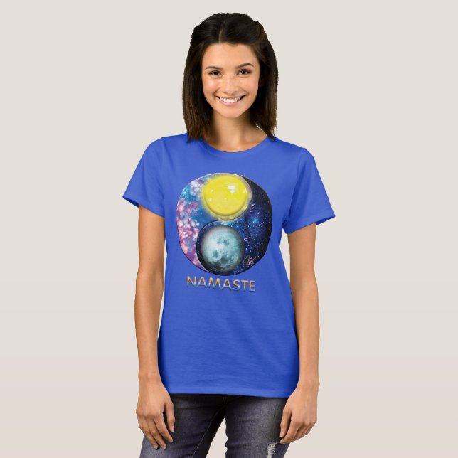 Camiseta Yang-Yin / Sun-Moon Namaste T-Shirt (Anverso completo)