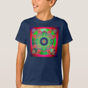 Camiseta YANTRA - la gran rueda - rosa verde