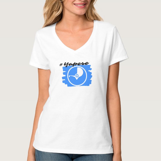 Camiseta Yapese con bandera de Micronesia (Anverso)
