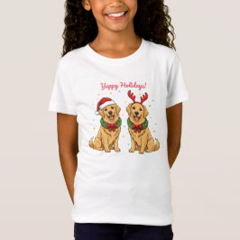 Camiseta Yappy Holidays Golden Retriever Shirt, Golden Xmas