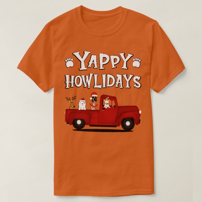 Camiseta Yappy Howlidays White Textos 1 (Diseño del anverso)