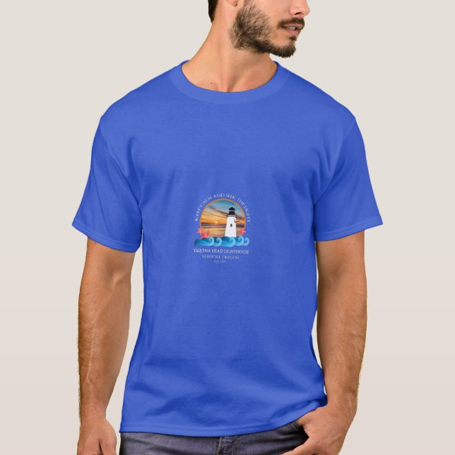 Camiseta Yaquina Head Lighthouse Newport Oregon Beach (Anverso)