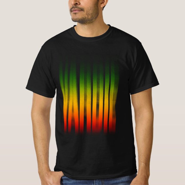 Camiseta Yardie Efecto borroso tipografía rasta reggae (Anverso)
