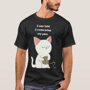Camiseta Yarn de gato de punto aguijón lindo gatito coser c