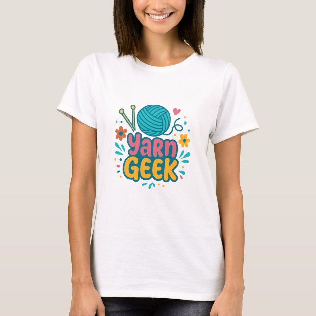 Camiseta Yarn Geek Knitting T-Shirt (Anverso)