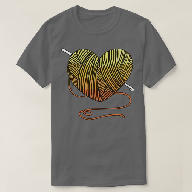 Camiseta Yarn Knitting Crocheting (Diseño del anverso)