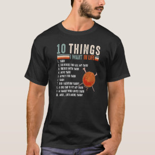 Camiseta Yarn Tee 10 Cosas Que Quiero En Mi Vida Crochet Lo