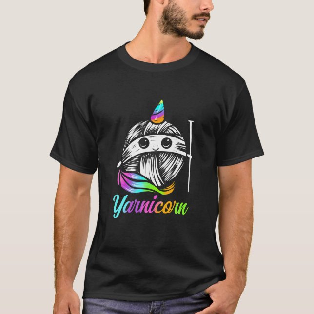 Camiseta Yarnicorn - Tejido Cute Y Unicornio Yarn (Anverso)