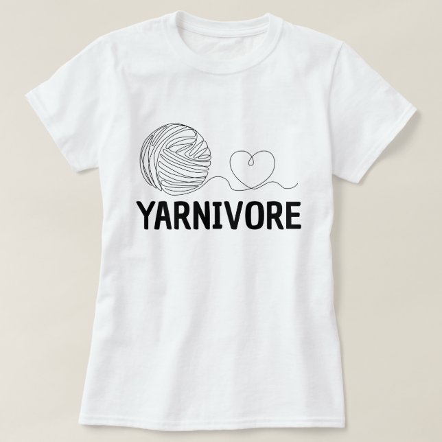 Camiseta Yarnivore, Funny Knitting & Knitter Gift  (Diseño del anverso)