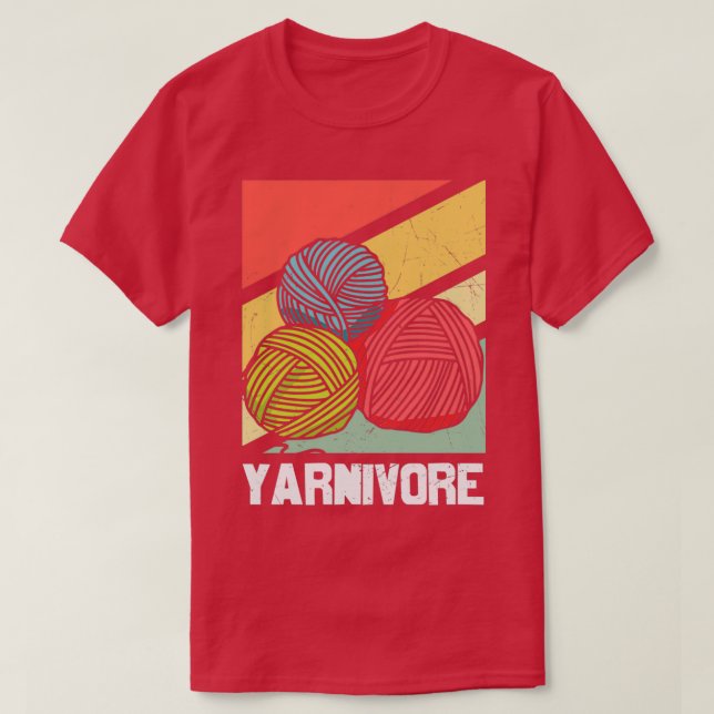 Camiseta Yarnivore Knitting Design for Knitters  (Diseño del anverso)