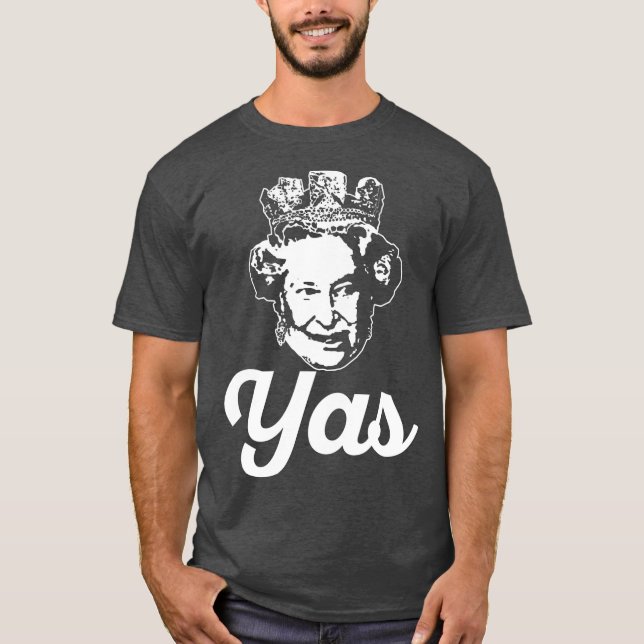 Camiseta YAS QUEEN T Elizabeth II Meme de Inglaterra (Anverso)