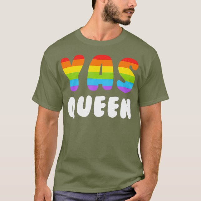 Camiseta Yas Reina Camisas Hombres Mujeres Orgullo Gay LGBT (Anverso)
