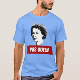 Camiseta YAS REINA Elizabeth II Inglaterra Meme Corona brit