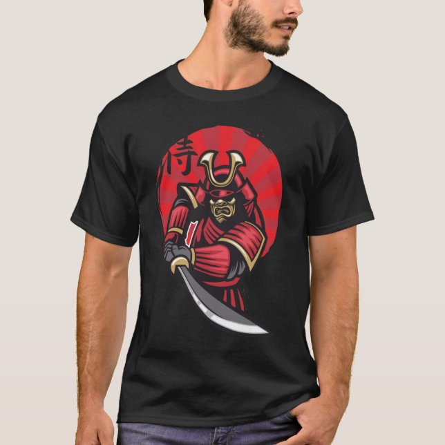 Camiseta Yasuke Black Japanese Samurai Bushido Warrior Japo (Anverso)