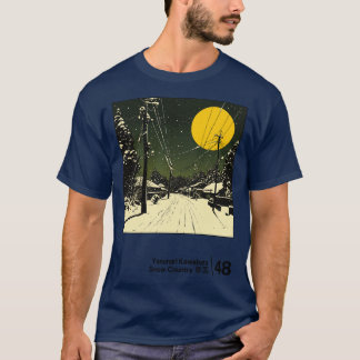 Camiseta Yasunari Kawabata Arte Gráfico de estilo minimal