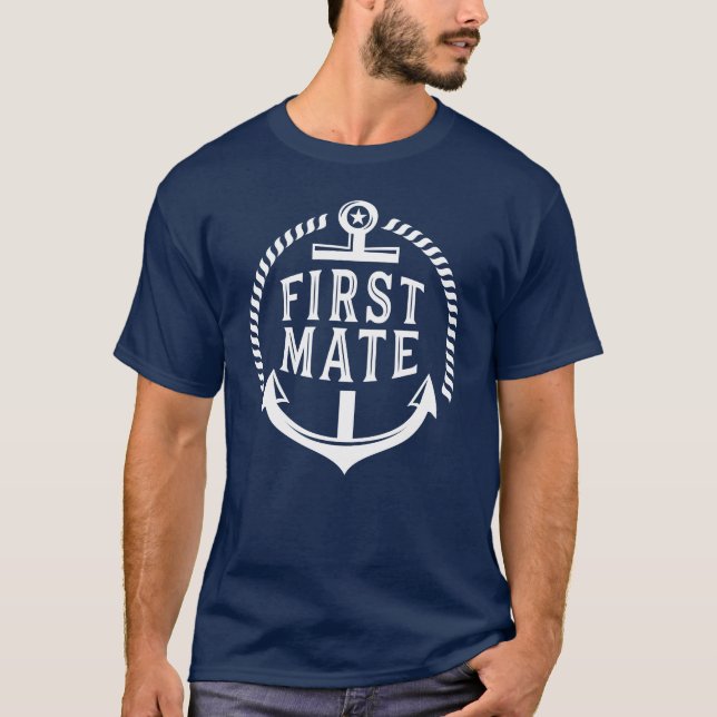 Camiseta Yate del barco de navegación del primer compañero (Anverso)
