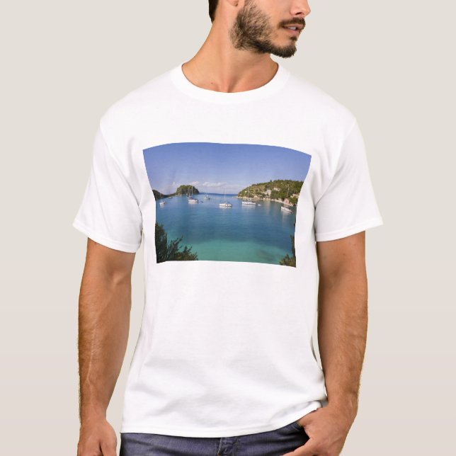 Camiseta Yates de anclaje, Lakka, Paxos, Grecia (Anverso)