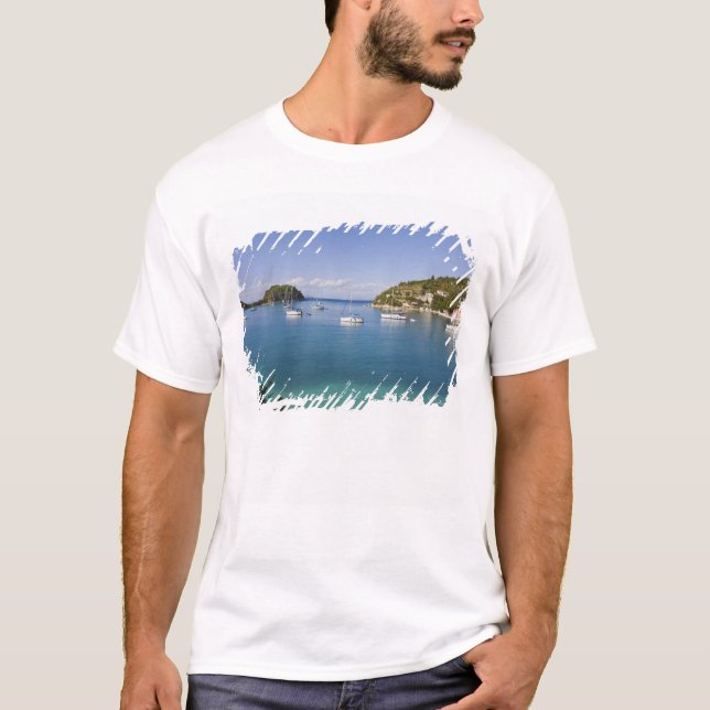 Camiseta Yates de anclaje, Lakka, Paxos, Grecia (Anverso)