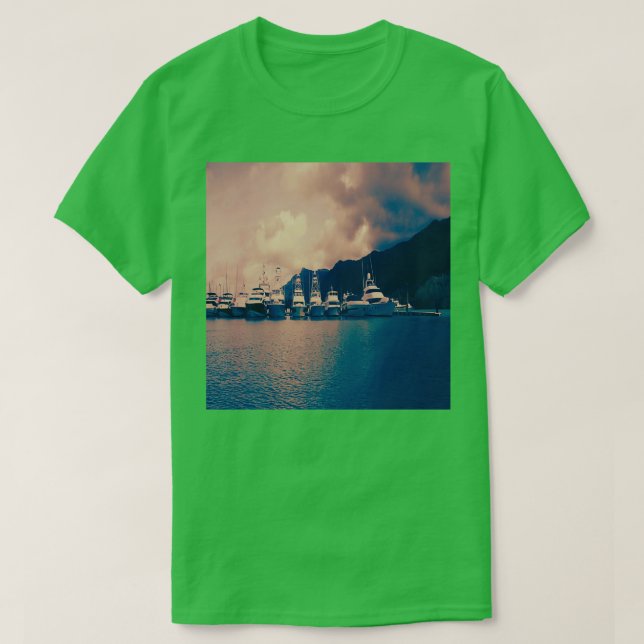 Camiseta Yates monocromáticos Imprimir 2 (Diseño del anverso)