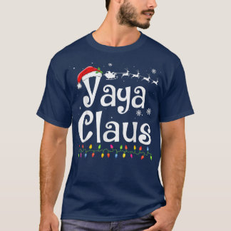 Camiseta Yaya Claus Graciosa Abuela Santa Pajamas Navidades