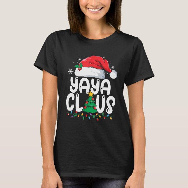 Camiseta Yaya Claus Grupo coincidente Navidades familiares  (Anverso)