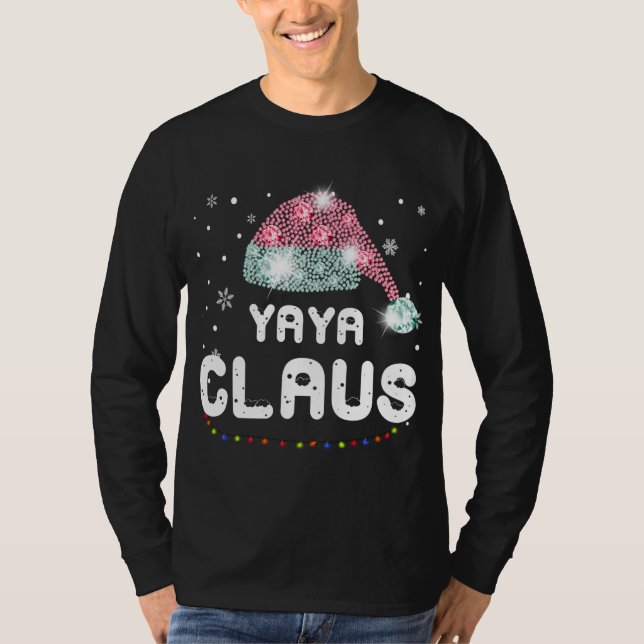 Camiseta Yaya Claus Navidades Gorra Diamond Pajama Family M (Anverso)