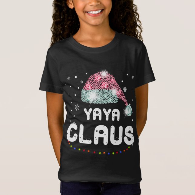 Camiseta Yaya Claus Navidades Gorra Diamond Pajama Family M (Anverso)
