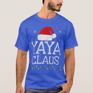 Camiseta Yaya Claus Xmas Santa Hat coincidiendo Navidad