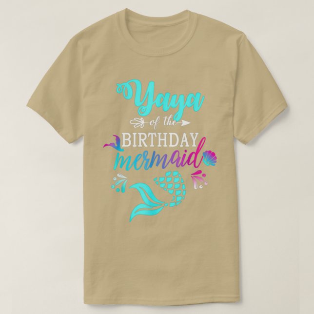 Camiseta Yaya De La Familia Que Coincide Con La Sirena De C (Diseño del anverso)