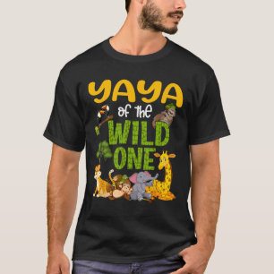 Camiseta Yaya De La Selva Salvaje De Safari De Cumpleaños D