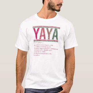 Camiseta Yaya Definición Abuela Día de la Madre Retro Gift 