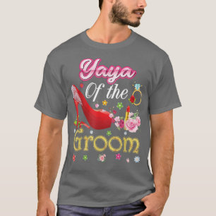 Camiseta Yaya Del Groom Feliz Boda Flor Zapato Rosa M