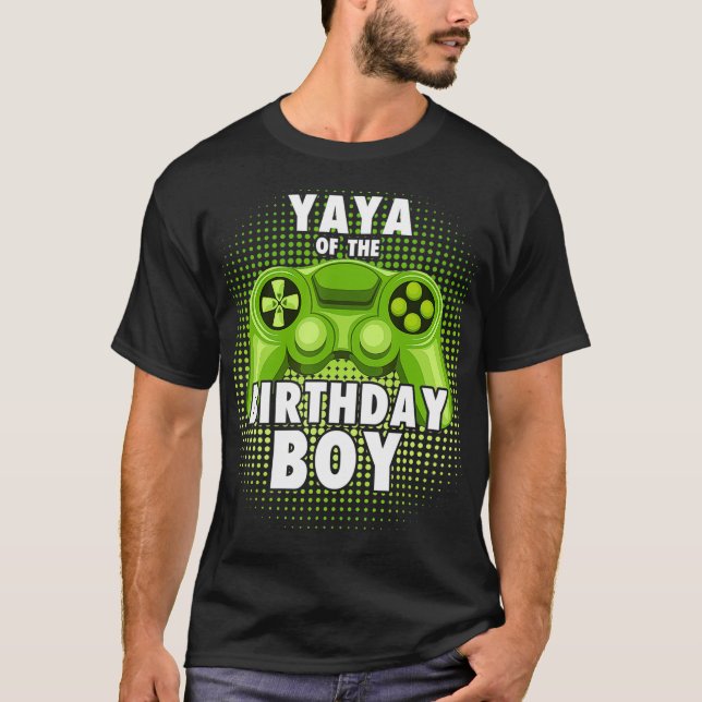 Camiseta Yaya del juego de video de Gamer Boy Coincidiendo  (Anverso)