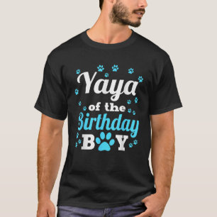 Camiseta Yaya Del Niño De Cumpleaños Perro Paw Famoso Fiest