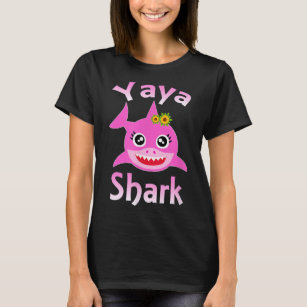 Camiseta Yaya Shark Abuela Griega Graciosa Tiburón