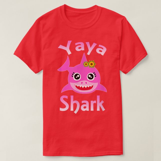 Camiseta Yaya Shark Abuela Griega Graciosa Tiburón (Diseño del anverso)