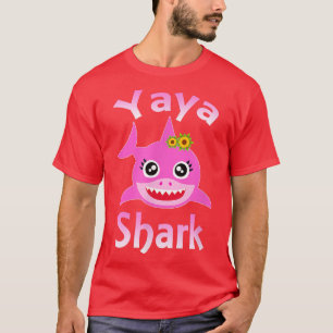 Camiseta Yaya Shark Abuela Griega Graciosa Tiburón