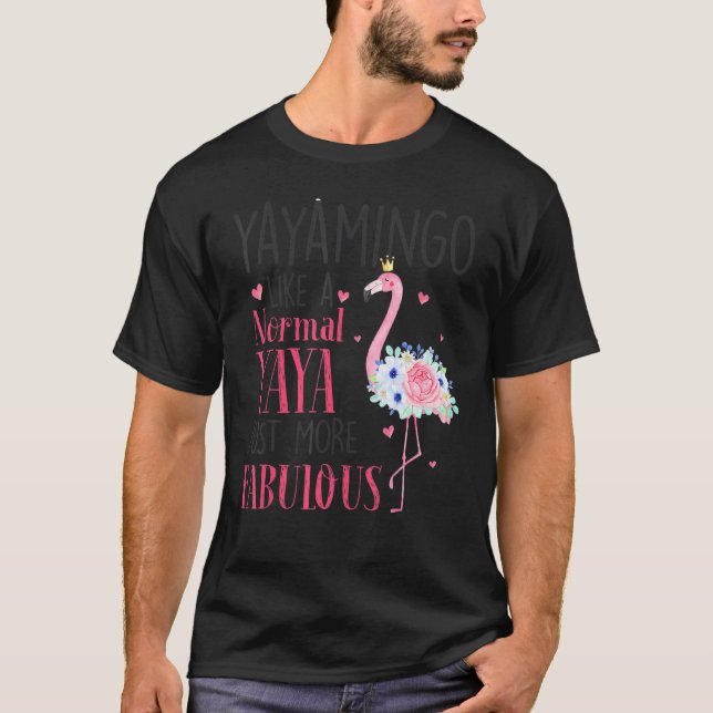 Camiseta Yayamingo Como Una Abuela Graciosa Yaya Normal Fla (Anverso)