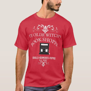 CAMISETA YE OLDE TIENE COMPRAS DE LIBRO, HALLOWEEN DECORE T