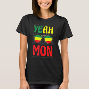 Camiseta Yeah Mon Jamaican Por Diseño De Bandera Nacional J