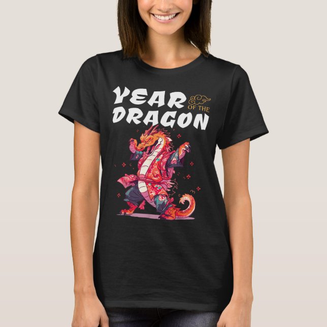 Camiseta Year Of The Dragon Funny Dragons Chinese Zodiac Si (Anverso)
