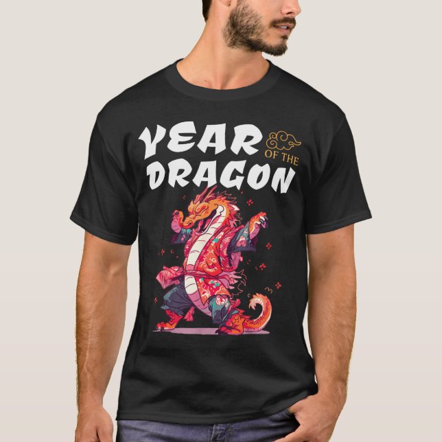 Camiseta Year Of The Dragon Funny Dragons Chinese Zodiac Si (Anverso)