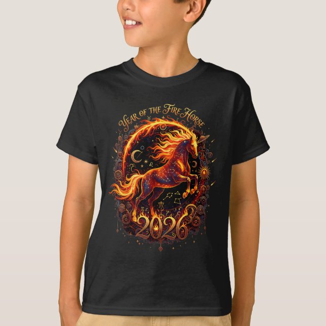 Camiseta Year Of The Fire Horse 2026 Lunar Chinese New Year (Anverso)